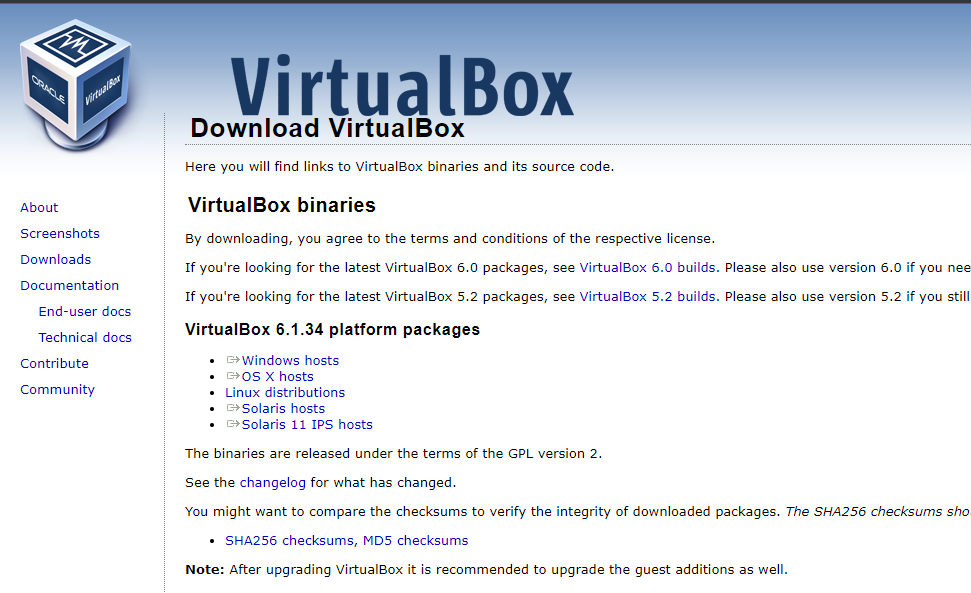 虚拟机软件-Oracle VM VirtualBox